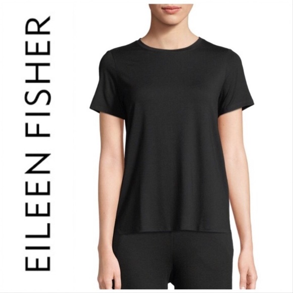 eileen fisher black tops